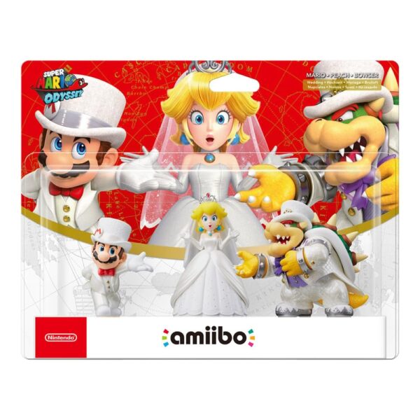 Amiibo Mario, Peach y Bowser Pack colección Super Mario Odyssey