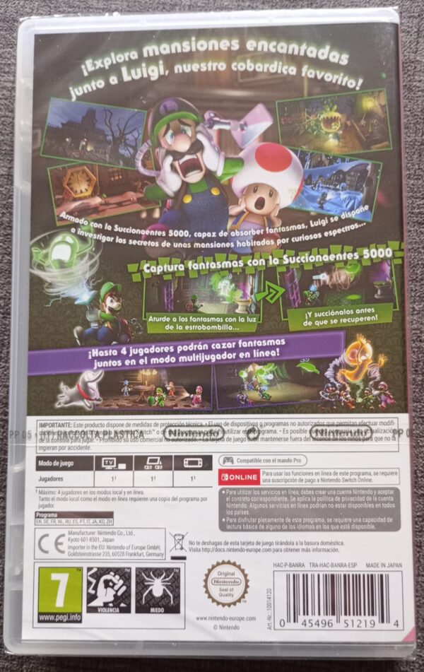 Luigi's Mansion 2 HD trasera