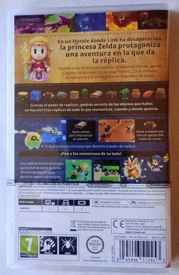 The Legend of Zelda: Echoes of Wisdom trasera