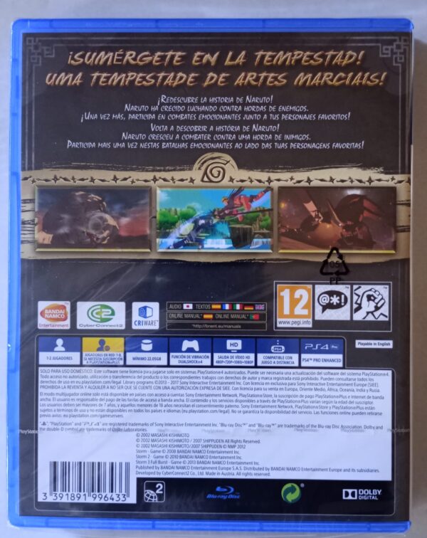 Naruto Shippuden Ultimate Ninja Storm Trilogy trasera