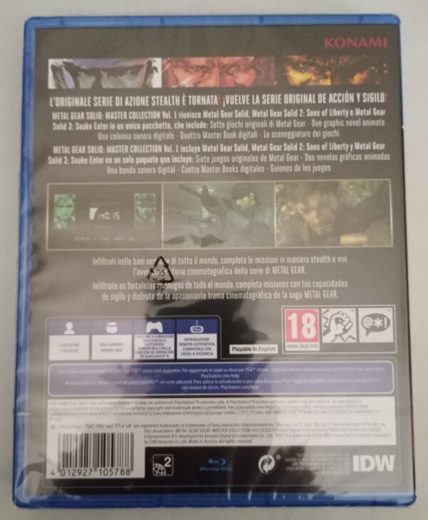 Metal Gear Solid Master Collection Vol.1 trasera