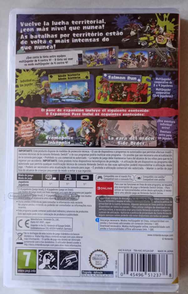 Splatoon 3 + pase expansión trasera
