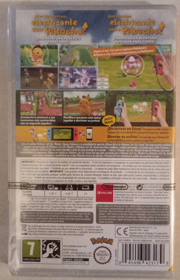 Pokemon Let's Go Pikachu trasera