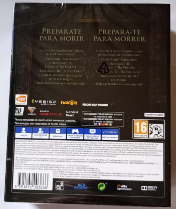 Dark Souls Trilogy trasera