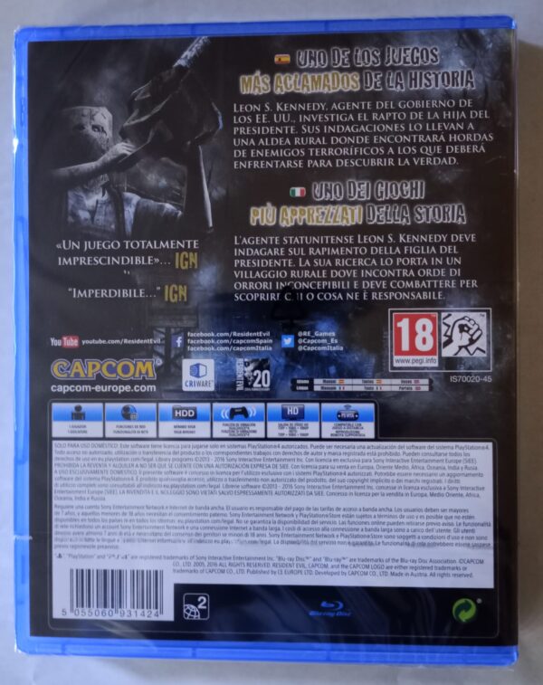 Resident Evil 4 HD trasera