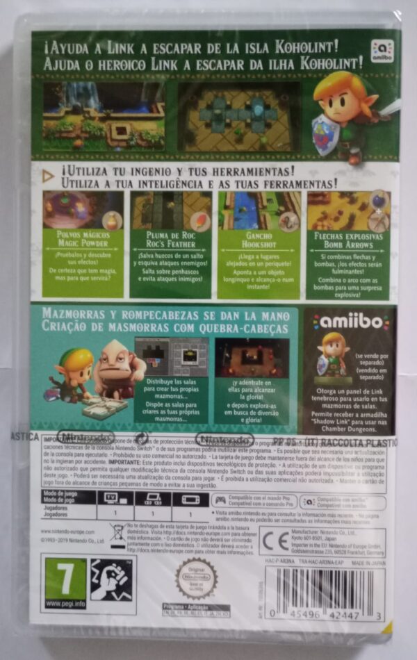 The Legend of Zelda Link's Awakening trasera