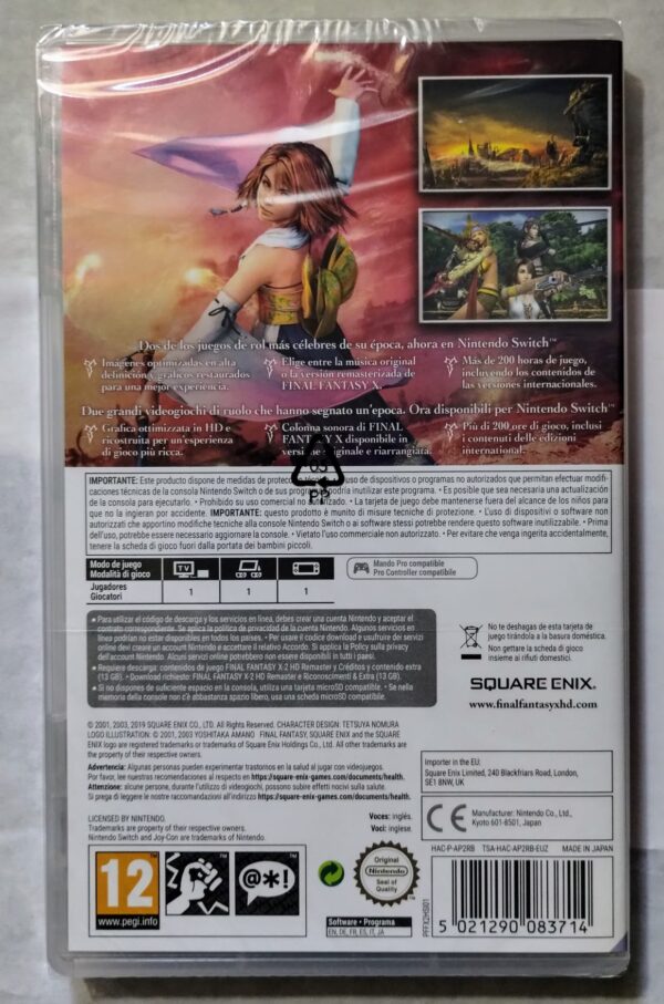 Final Fantasy X / X-2 HD Remaster trasera